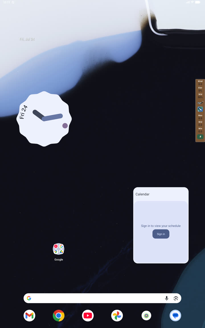 Clash Caddie wind input overlay on Android