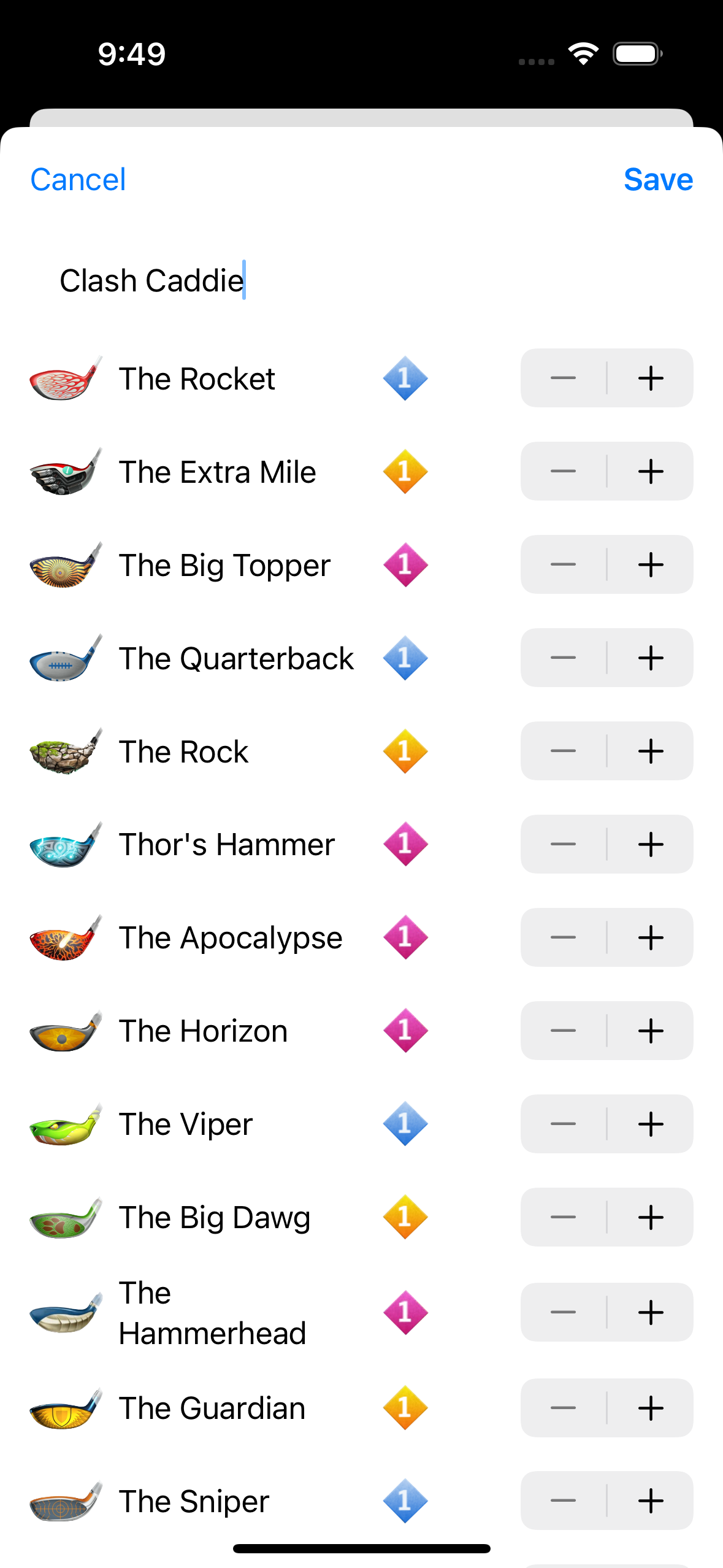 Editing club levels while adding an iOS account